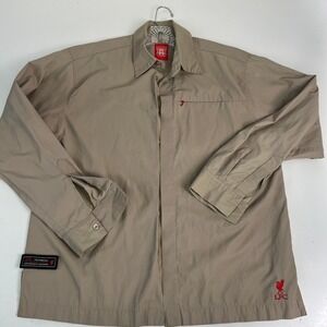 Liverpool FC Technical Advanced System Khaki Button Down Shirt Mens Large LFC